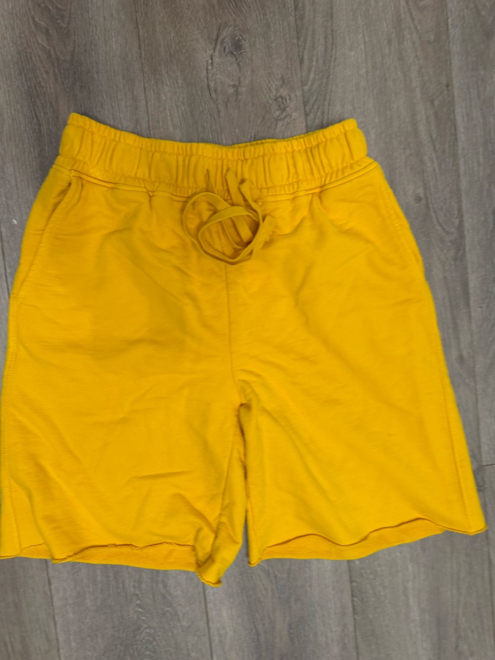 Women's Yellow Athletic Drawstring Shorts